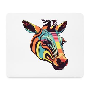 Okapi Buntes Aquarell Cartoon Kawaii Tier - Mousepad (Querformat) - Weiß - Vorne