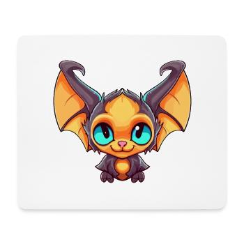 Fledermaus buntes Aquarell Cartoon Kawaii Tier - Mousepad (Querformat) - Weiß - Vorne