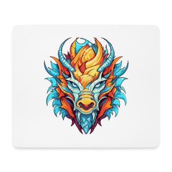 Drache Buntes Aquarell Cartoon Kawaii Tier - Mousepad (Querformat) - Weiß - Vorne