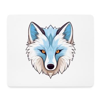 Arktisfuchs Bunte Aquarell-Karikatur Kawaii Anim - Mousepad (Querformat) - Weiß - Vorne