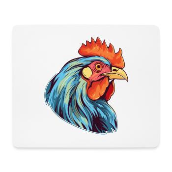 Henne bunte Aquarell-Karikatur Kawaii-Tier - Mousepad (Querformat) - Weiß - Vorne