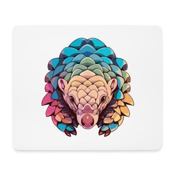 Pangolin Aquarelle Colorée Dessin Animé Kawaii Animal - Tapis de souris (format paysage) - blanc - Devant