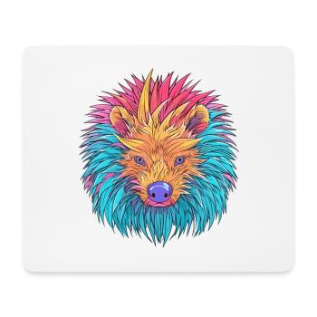 Stachelschwein Bunte Aquarell-Karikatur Kawaii Anima - Mousepad (Querformat) - Weiß - Vorne