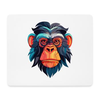 Bonobo Colorful Watercolor Cartoon Kawaii Animal - Mouse Pad (horizontal) - white - Front