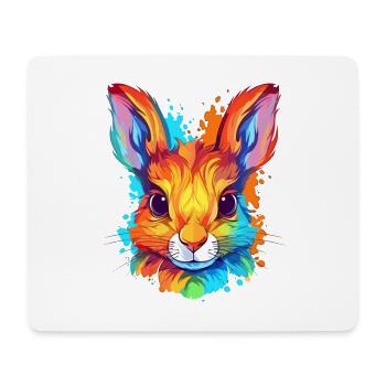 Eichhörnchen buntes Aquarell Cartoon Kawaii Tier - Mousepad (Querformat) - Weiß - Vorne