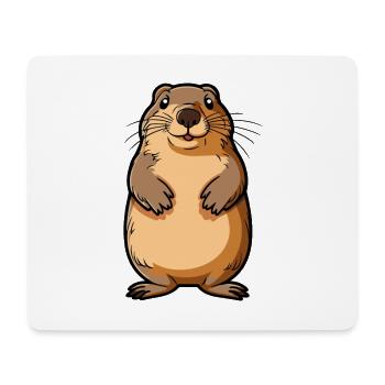 Gopher Cute Cartoon Kawaii Watercolor Animal Pet - Mouse Pad (horizontal) - white - Front