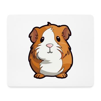 Cochon d’Inde mignon dessin animé kawaii aquarelle Animal P - Tapis de souris (format paysage) - blanc - Devant