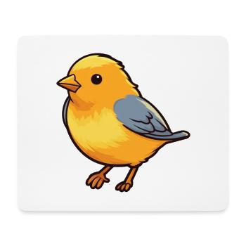 Kanarienvogel niedliche Karikatur Kawaii Aquarell Tier - Mousepad (Querformat) - Weiß - Vorne