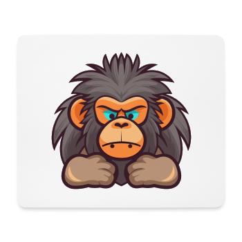 Baboon Cute Cartoon Kawaii Watercolor Animal Pet - Mouse Pad (horizontal) - white - Front