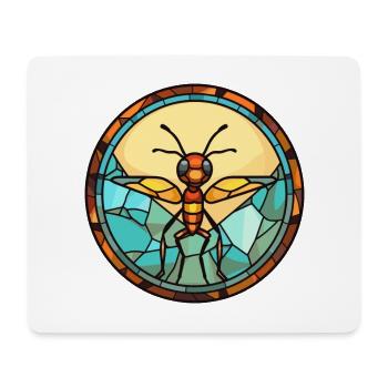 Ameisen-Buntglas-Cartoon-Kawaii-Tier - Mousepad (Querformat) - Weiß - Vorne