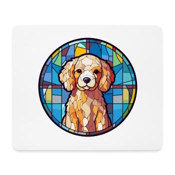 Hund Bunte Karikatur Kawaii Tier - Mousepad (Querformat) - Weiß - Vorne