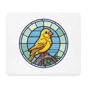 Kanarienvogel Bunte Karikatur Kawaii Anima - Mousepad (Querformat) - Weiß - Vorne