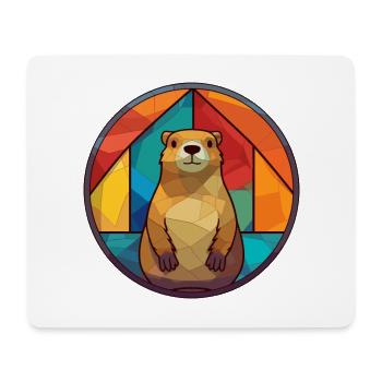 Und täglich grüßt Murmeltier Bunte Karikatur Kawaii An - Mousepad (Querformat) - Weiß - Vorne