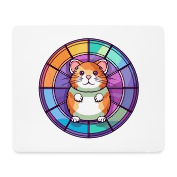 Hamster Bunte Karikatur Kawaii Anim - Mousepad (Querformat) - Weiß - Vorne