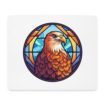 Hawk Buntes Buntes Cartoon-Kawaii-Tier - Mousepad (Querformat) - Weiß - Vorne