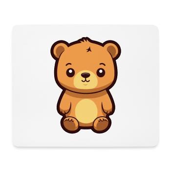 Bär niedliche Karikatur Kawaii Aquarell Tier Haustier - Mousepad (Querformat) - Weiß - Vorne