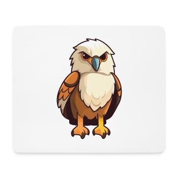 Hawk Cute Cartoon Kawaii Watercolor Animal Pet - Mouse Pad (horizontal) - white - Front