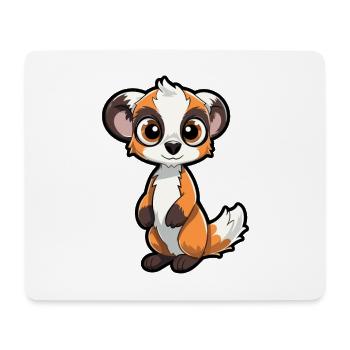 Lemur Cute Cartoon Kawaii Watercolor Animal Pet - Mouse Pad (horizontal) - white - Front
