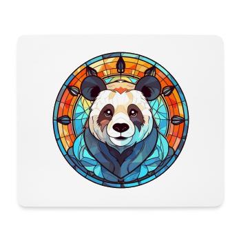 Panda Buntglas Bunte Karikatur Kawaii Tier - Mousepad (Querformat) - Weiß - Vorne