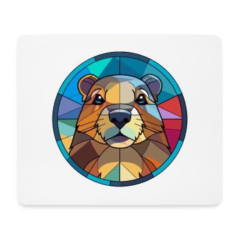 Und täglich grüßt Murmeltier Bunte Karikatur Kawaii An - Mousepad (Querformat) - Weiß - Vorne