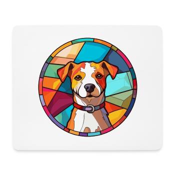 Hund Bunte Karikatur Kawaii Tier - Mousepad (Querformat) - Weiß - Vorne