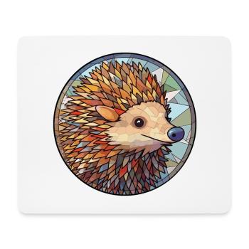 Igel Bunte Karikatur Kawaii Ani - Mousepad (Querformat) - Weiß - Vorne