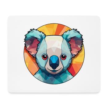 Koala vitrail coloré dessin animé Kawaii Animal - Tapis de souris (format paysage) - blanc - Devant