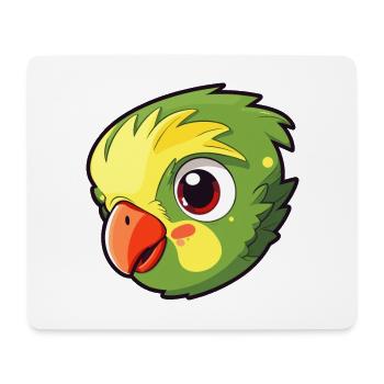 Papagei Niedlich Glücklich Kawaii Cartoon Clipart Tier - Mousepad (Querformat) - Weiß - Vorne