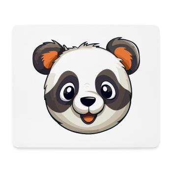 Panda Mignon Heureux Kawaii Cartoon Clipart Animal - Tapis de souris (format paysage) - blanc - Devant