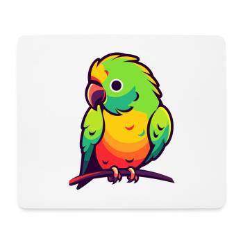 Papagei Niedlich Glücklich Kawaii Cartoon Clipart Tier - Mousepad (Querformat) - Weiß - Vorne