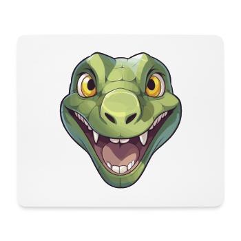 Anaconda Cute Happy Kawaii Cartoon Clipart Animal - Mouse Pad (horizontal) - white - Front