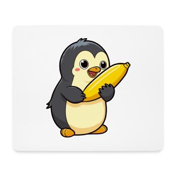 pinguin niedlich glücklich kawaii cartoon clipart tier - Mousepad (Querformat) - Weiß - Vorne