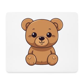 Teddy Bear Cute Happy Kawaii Cartoon Clipart Anima - Mouse Pad (horizontal) - white - Front