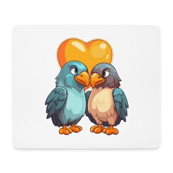 Eagles Kawaii Cartoon Pet Playing With Balloons - Mouse Pad (horizontal) - white - Front