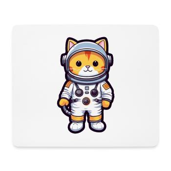 Astronaut Funny Cat Kawaii Cartoon Animal Pet - Mouse Pad (horizontal) - white - Front