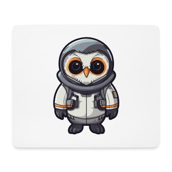 Astronaut Funny Owl Kawaii Cartoon Animal Pet - Mouse Pad (horizontal) - white - Front