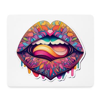 Lips are loving you - Mousepad (Querformat) - Weiß - Vorne