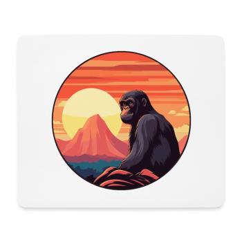 Bonobo Colorful Watercolor Cartoon Kawaii Animal - Mouse Pad (horizontal) - white - Front
