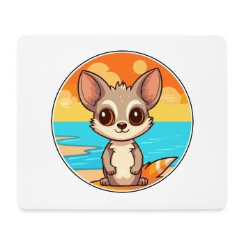Aye Aye Aquarell Cartoon Kawaii Clipart Tier - Mousepad (Querformat) - Weiß - Vorne