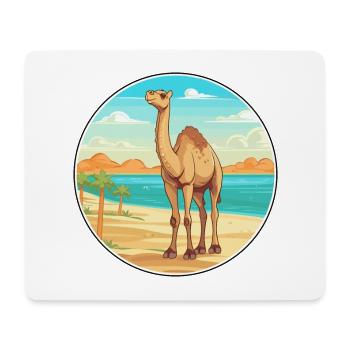 Camel Watercolor Cartoon Kawaii Clipart Animal - Mouse Pad (horizontal) - white - Front