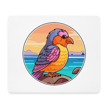 Kuckuck Aquarell Cartoon Kawaii Clipart Tier - Mousepad (Querformat) - Weiß - Vorne
