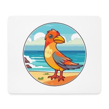 Oiseau Aquarelle Cartoon Kawaii Clipart Animal - Tapis de souris (format paysage) - blanc - Devant