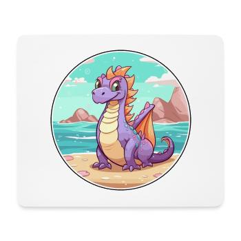 Dragon Watercolor Cartoon Kawaii Clipart Animal - Mouse Pad (horizontal) - white - Front