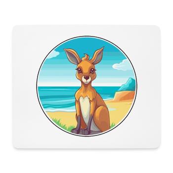 Kangaroo Watercolor Cartoon Kawaii Clipart Animal - Mouse Pad (horizontal) - white - Front