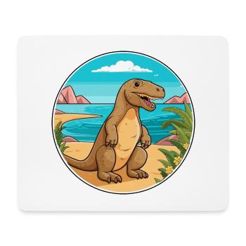 Komodowaran Aquarell Cartoon Kawaii Tier - Mousepad (Querformat) - Weiß - Vorne