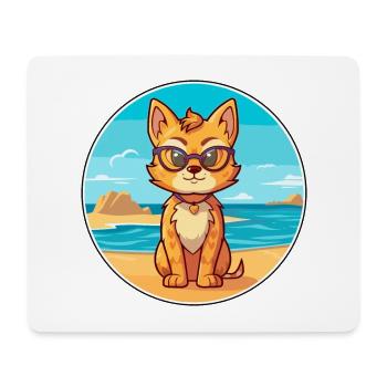 Luchs Aquarell Cartoon Kawaii Clipart Tier - Mousepad (Querformat) - Weiß - Vorne