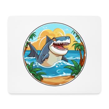 Hai Aquarell Cartoon Kawaii Clipart Tier - Mousepad (Querformat) - Weiß - Vorne