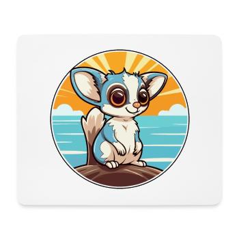 Zucker Gleiter Aquarell Karikatur Kawaii Clipart Haustier - Mousepad (Querformat) - Weiß - Vorne