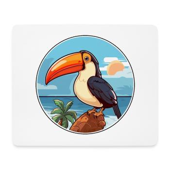 Toucan Watercolor Cartoon Kawaii Clipart Animal - Mouse Pad (horizontal) - white - Front