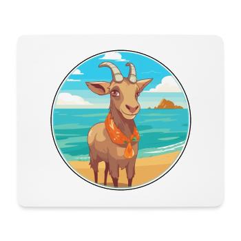 Ziege Aquarell Cartoon Kawaii Clipart Tier - Mousepad (Querformat) - Weiß - Vorne